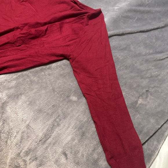 Burgundy long duster cardigan. - Picture 4 of 6